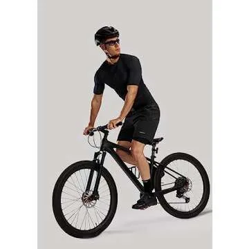 Men's Mountain Bike Shorts 3D Padded Loose-fit Biking Riding Cycling Bicycle Biker Cycle Padding Shorts for Men Zipper Pockets(Black,M)