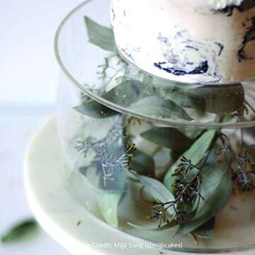 LACUPELLA Acrylic Fillable Cake Pillar Stand, Raiser and Enhancer Display Wedding Centerpiece - Decoration with Flowers, LED, Donuts, Sand, Water and More (8 in Diameter 4 in High)