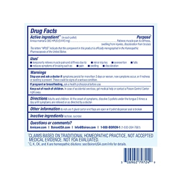 Boiron Arnica Montana Homeopathic Pellets for Pain Relief