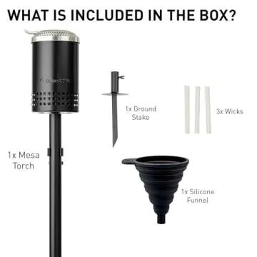 Solo Stove Mesa Torch | Stylish Outdoor Lighting Solution, 5 Hour Burn Time, Adjustable Height, and ...