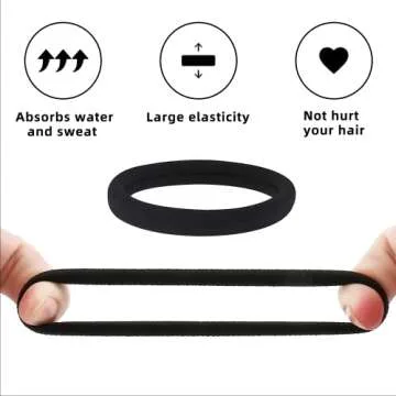 Large Stretch Hair Ties for Thick and Curly Hair