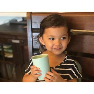 Miracle Bean X Kids Bamboo Fibre Drinking Cups, (Set of 6) for Milk, Juice, Water, Non Toxic, Biodegradable, Eco Friendly 8oz