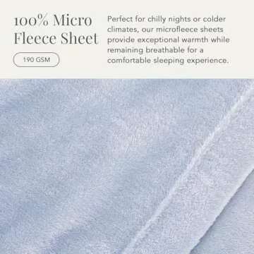 NY Loft Ultra Soft Micro Fleece Sheets Set with Extra Deep Pockets | Extra Soft Velvet Fleece Sheet Set | Super Plush Polar Fleece | Velvet Plush Cozy Warmth | Full - Glacier Blue