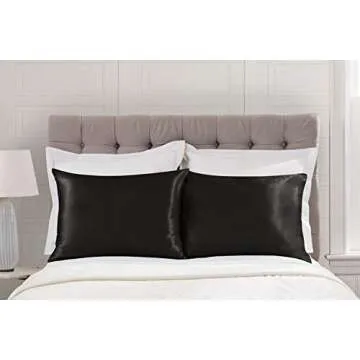 ShopBedding Luxury Satin Pillowcase for Hair - Black