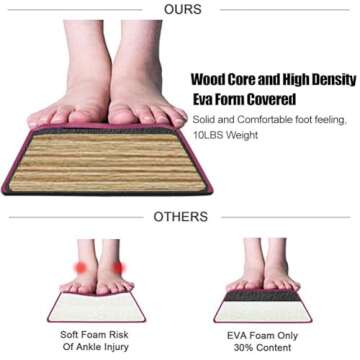 8FT Balance Beam Folding Floor Gymnastic Equipment for Kids toddler Girls Adults Training Practice at Home,Wood Core with Foam Top and Side Covered with Non-Slip PVC