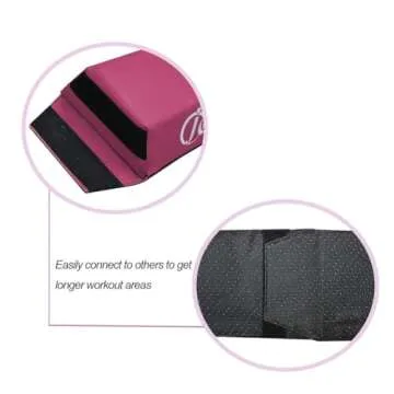 8FT Balance Beam Folding Floor Gymnastic Equipment for Kids toddler Girls Adults Training Practice at Home,Wood Core with Foam Top and Side Covered with Non-Slip PVC