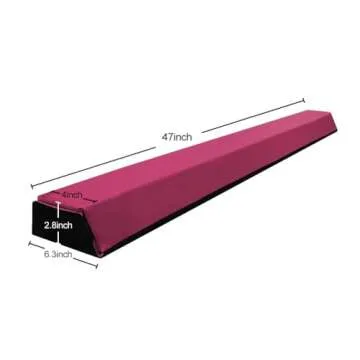8FT Balance Beam Folding Floor Gymnastic Equipment for Kids toddler Girls Adults Training Practice at Home,Wood Core with Foam Top and Side Covered with Non-Slip PVC