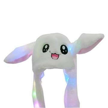 Obovoid Rabbit Hat with Pop-Up Ears for Celebrations