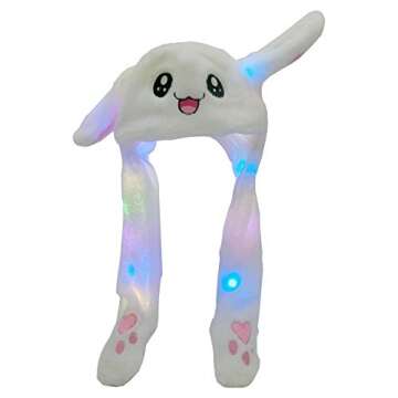 Obovoid Rabbit Hat with Pop-Up Ears for Celebrations