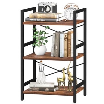 Yoobure 3 Tier Small Bookshelf – Elegant Storage Solution for Any Space