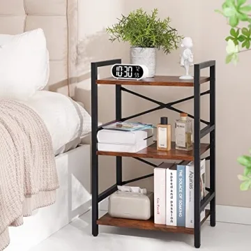 Yoobure 3 Tier Small Bookshelf for Home Office Storage