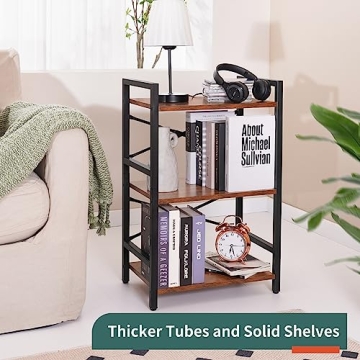 Yoobure 3 Tier Small Bookshelf for Home Office Storage