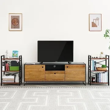 Yoobure 3 Tier Small Bookshelf for Home Office Storage