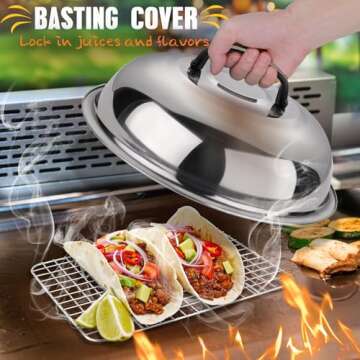 RINPIR 33PCS Griddle Accessories Kit for Blackstone, Flat Top Grill Accessories Tools with Cooling R...