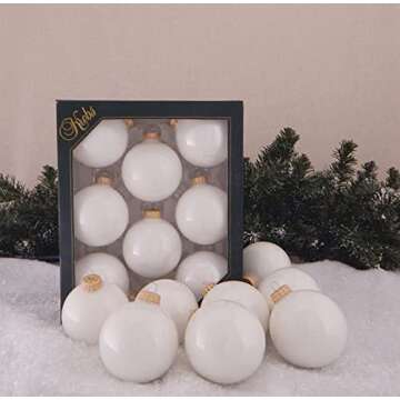 Elegant Krebs Seamless Glass Ornaments - Set of 8