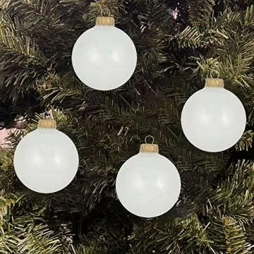Elegant Krebs Seamless Glass Ornaments - Set of 8