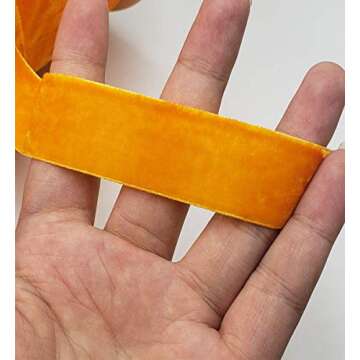 10 Yards Orange Velvet Ribbon Spool for Crafting and Decor