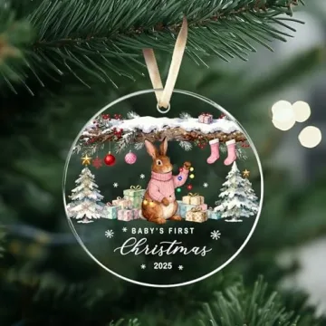 Baby Girl First Christmas Ornament 2025 - Cherished Keepsake