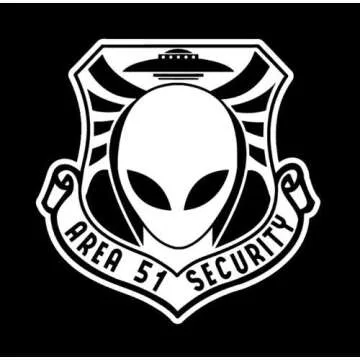 Smart People Clothing Area 51 jacket with White/Reflective Decorations, Area 51 security jacket.