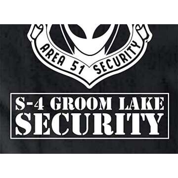 Smart People Clothing Area 51 jacket with White/Reflective Decorations, Area 51 security jacket.