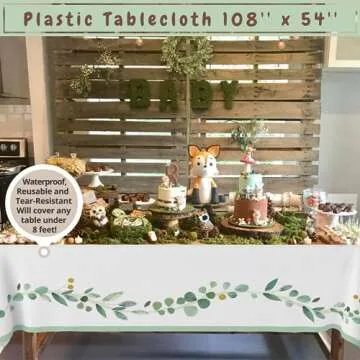 Woodland Baby Shower Decorations for 24 - Complete Tableware Set