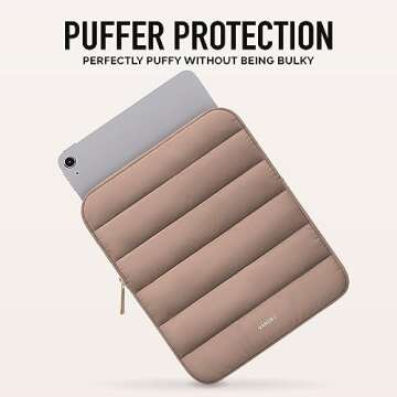 Vandel - The Original Puffy iPad Sleeve 9-11 Inch Tablet Sleeve, Brown i Pad Case for Women and Men,...