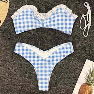 Stylish HHmei Women Sexy Swimwear Lattice Bikini Set
