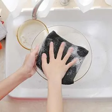 Homaxy Ultra Soft Cotton Kitchen Dish Cloths, 6-Pack