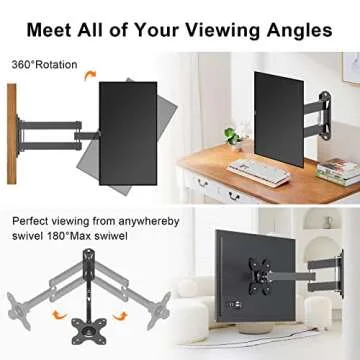 TV Wall Mount, Bracket for Most 13-32 inch LED, LCD Monitor and Plasma TVs, Max VESA 100x100mm by XINLEI (MA1330)