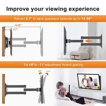 TV Wall Mount, Bracket for Most 13-32 inch LED, LCD Monitor and Plasma TVs, Max VESA 100x100mm by XINLEI (MA1330)