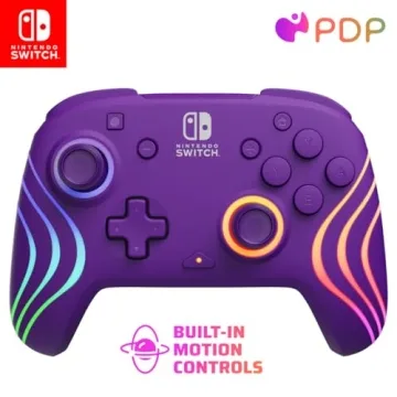 PDP Afterglow Wave Wireless Pro Controller with Full Motion for Nintendo Switch, Nintendo Switch - O...