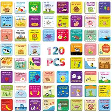 Lunch Box Notes & Jokes for Kids, 120 Pcs Cute Positive Affirmation Cards Inspirational Motivational Cards Design for Kindergarten Boy’s and Girl’s Lunch box,Back to School Gifts for Kids Students