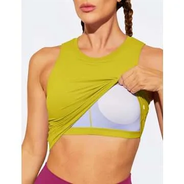 Natural Feelings Nudi Sports Bras for Women Removable Padded Yoga Tank Tops Sleeveless Fitness Workout Crop Tops