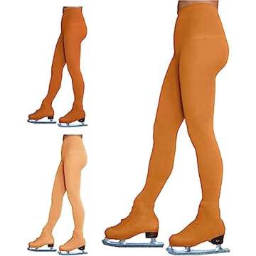 ChloeNoel Figure Skating Light Tan Over The Boot Tights TB8832 Light Tan Adult Small