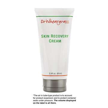 Dr Wheatgrass Skin Recovery Cream 85ml (2.87fl.oz.) - Powerful Skin Recovery, Natural and Safe, Great for Aged or damaged Skin