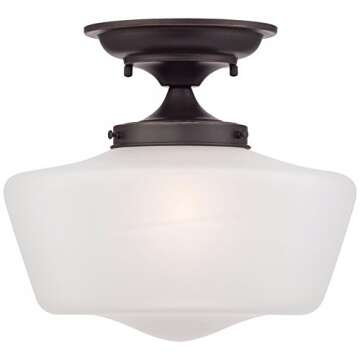 Beautiful Regency Hill Rustic Semi Flush Mount Light
