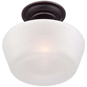 Beautiful Regency Hill Rustic Semi Flush Mount Light