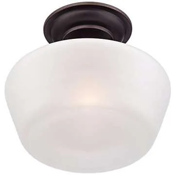 Beautiful Regency Hill Rustic Semi Flush Mount Light