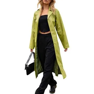 Stylish pengnight Women Faux Leather Jacket for Autumn