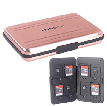 Honsky Aluminum SD Card Case Organizer for Memory Cards