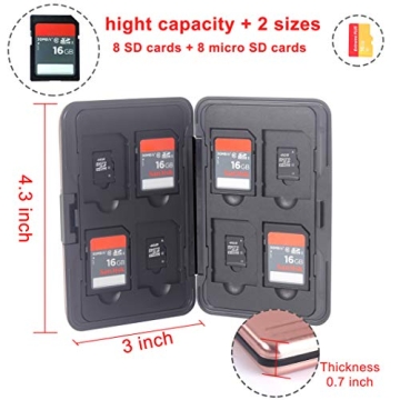 Honsky Aluminum SD Card Case Organizer for Memory Cards