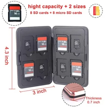 Honsky Aluminum SD Card Case Organizer for Memory Cards