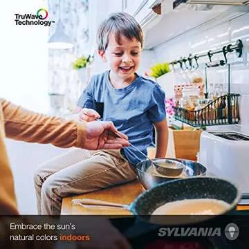 SYLVANIA LED TruWave Natural Series A19 Light Bulb, 60W Equivalent, Efficient 8W, Dimmable, 800 Lumens, Frosted, 5000K, Daylight - 6 Pack (40815)