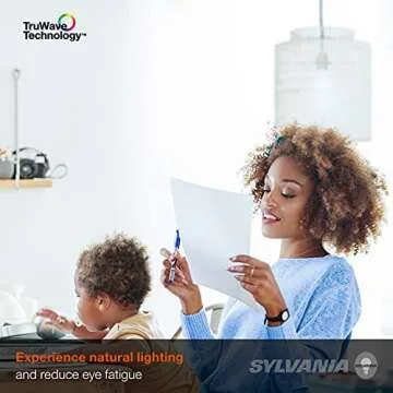 SYLVANIA LED TruWave Natural Series A19 Light Bulb, 60W Equivalent, Efficient 8W, Dimmable, 800 Lumens, Frosted, 5000K, Daylight - 6 Pack (40815)