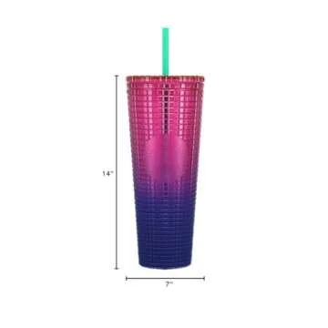 Starbucks Cold Cup Tumbler Venti 24 oz Summer 2022 (Watermelon Pink Purple Gradient)