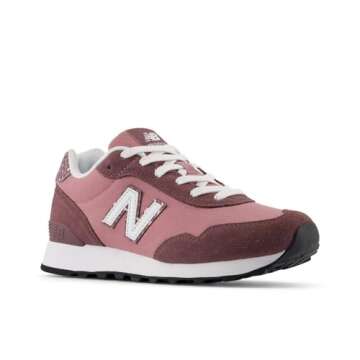 New Balance Women's 515 V3 Sneaker, Rosewood/Licorice/Filament Pink, 9