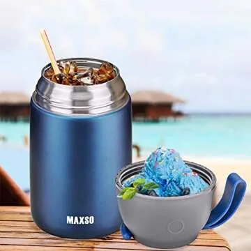 MAXSO 2 Pack Thermo Jars for Kids and Adults Meals