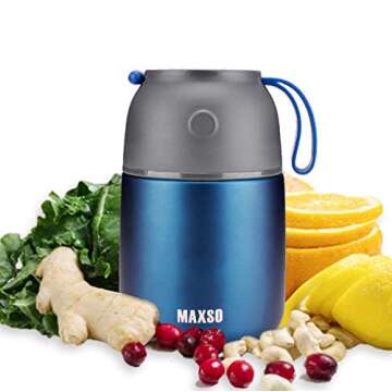 MAXSO 2 Pack Thermo Jars for Kids and Adults Meals