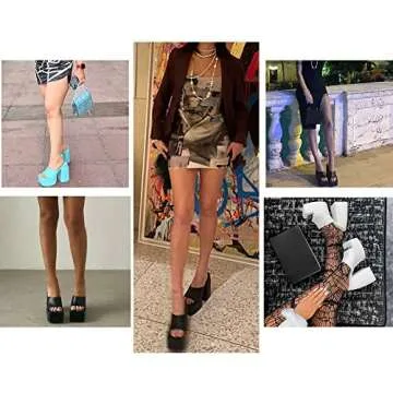 VIMISAOI Platform Sandals for Women, Sexy Square Peep Toe Slip On Chunky High Heel Sandals Date Dress Pumps