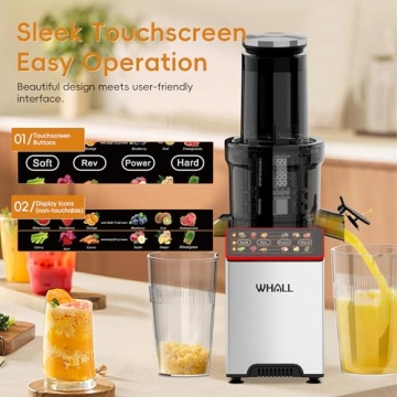 whall Masticating Slow Juicer with 2 Speed Modes